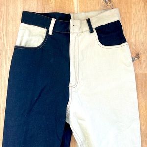 Paris Georgia black and tan jeans - high waist - size M